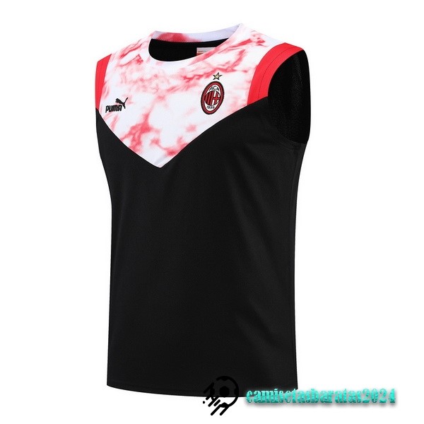 Replicas Entrenamiento Sin Mangas AC Milan 2022 2023 Negro Rojo