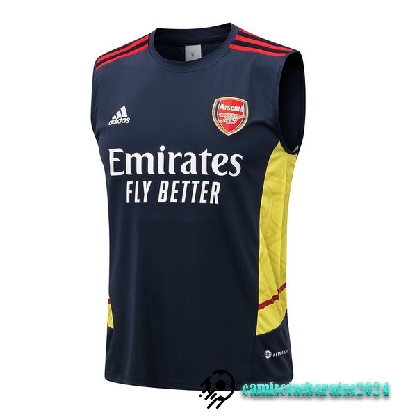 Replicas Entrenamiento Sin Mangas Arsenal 2022 2023 Azul Marino Amarillo