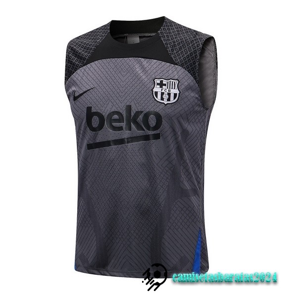 Replicas Entrenamiento Sin Mangas Barcelona 2022 2023 Gris Negro