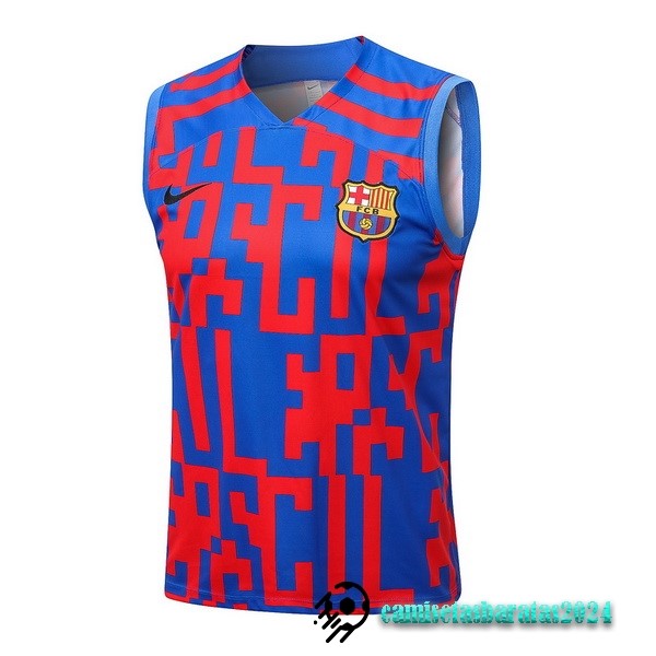 Replicas Entrenamiento Sin Mangas Barcelona 2022 2023 Rojo Azul