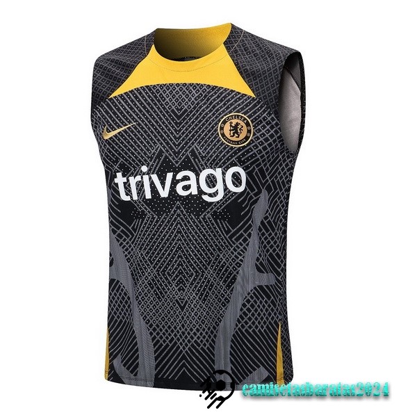 Replicas Entrenamiento Sin Mangas Chelsea 2022 2023 Negro Amarillo