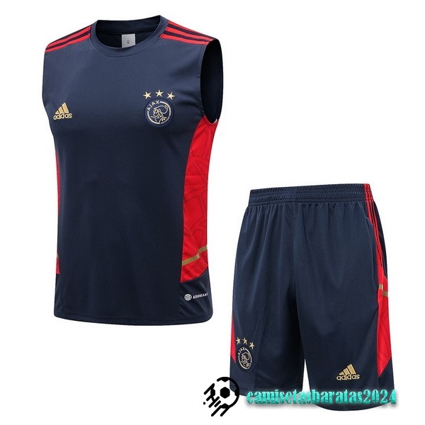 Replicas Entrenamiento Sin Mangas Conjunto Completo Ajax 2022 2023 Azul Rojo