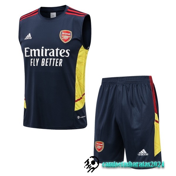 Replicas Entrenamiento Sin Mangas Conjunto Completo Arsenal 2022 2023 Azul Marino Amarillo