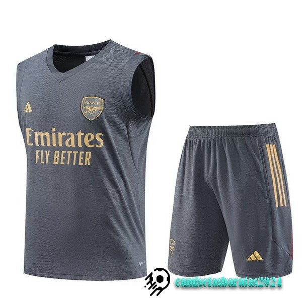 Replicas Entrenamiento Sin Mangas Conjunto Completo Arsenal 2023 2024 Gris