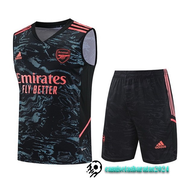 Replicas Entrenamiento Sin Mangas Conjunto Completo Arsenal 2023 2024 Negro Verde