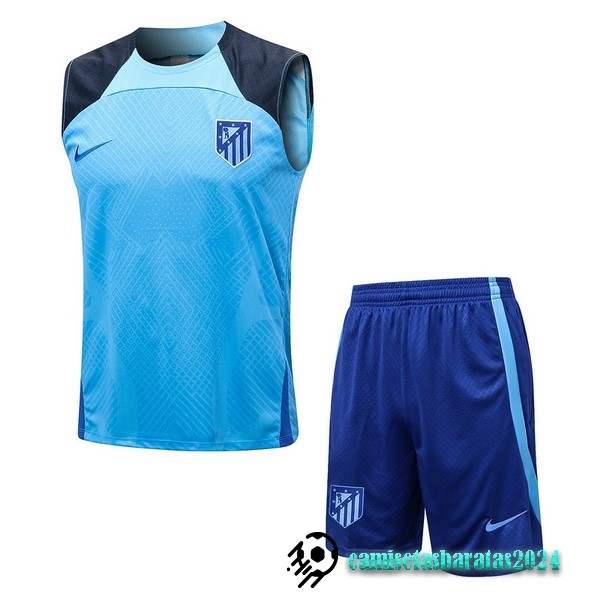 Replicas Entrenamiento Sin Mangas Conjunto Completo Atlético Madrid 2022 2023 Azul