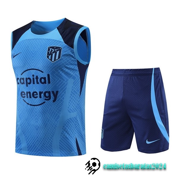 Replicas Entrenamiento Sin Mangas Conjunto Completo Atlético Madrid 2022 2023 I Azul