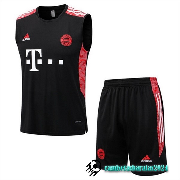 Replicas Entrenamiento Sin Mangas Conjunto Completo Bayern Múnich 2022 2023 Negro I Rojo