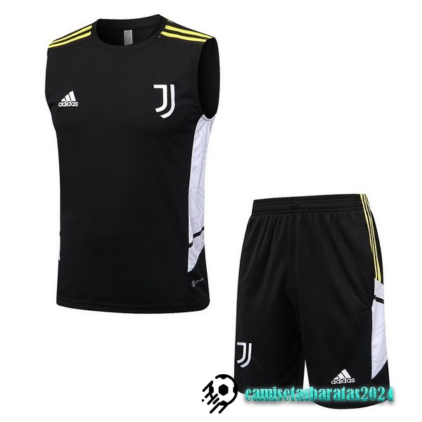 Replicas Entrenamiento Sin Mangas Conjunto Completo Juventus 2022 2023 Negro Blanco