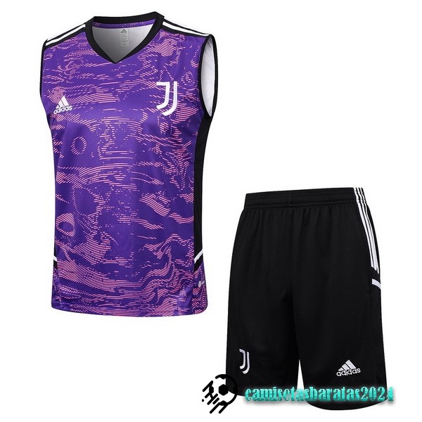 Replicas Entrenamiento Sin Mangas Conjunto Completo Juventus 2023 2024 Purpura I Negro