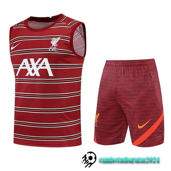 Replicas Entrenamiento Sin Mangas Conjunto Completo Liverpool 2022 2023 Rojo