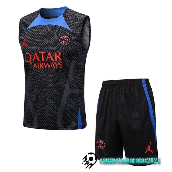 Replicas Entrenamiento Sin Mangas Conjunto Completo Paris Saint Germain 2022 2023 Negro I Azul Rojo