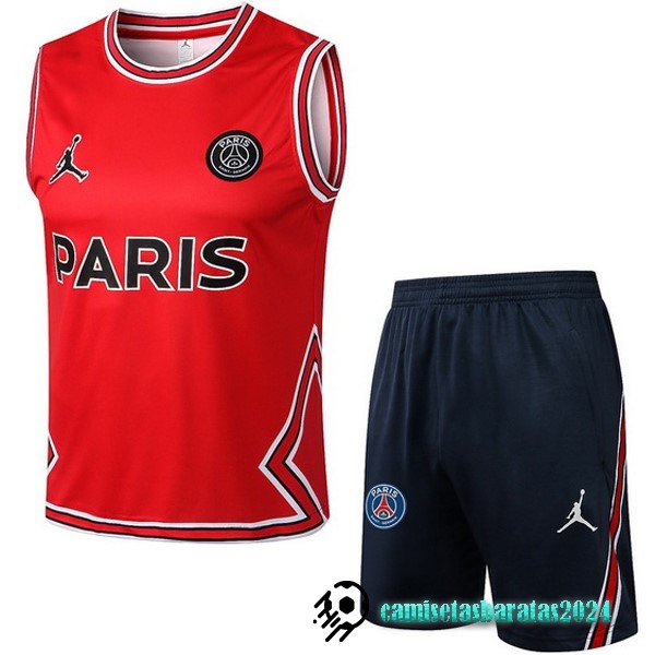 Replicas Entrenamiento Sin Mangas Conjunto Completo Paris Saint Germain 2022 2023 Rojo Azul