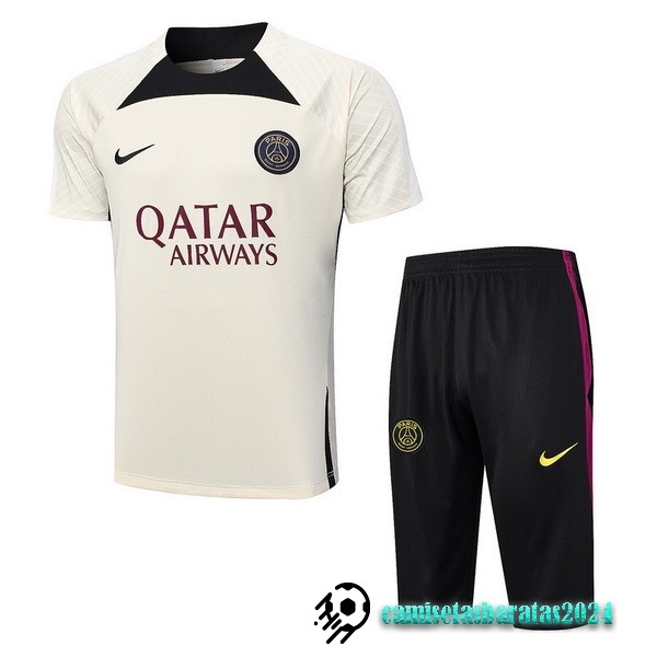 Replicas Entrenamiento Sin Mangas Conjunto Completo Paris Saint Germain 2023 2024 Amarillo Negro