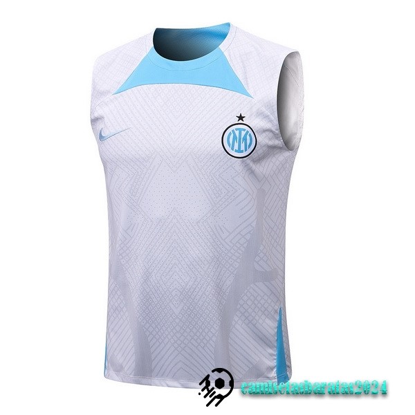 Replicas Entrenamiento Sin Mangas Inter Milán 2022 2023 Blanco Azul