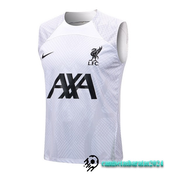 Replicas Entrenamiento Sin Mangas Liverpool 2022 2023 Blanco Gris