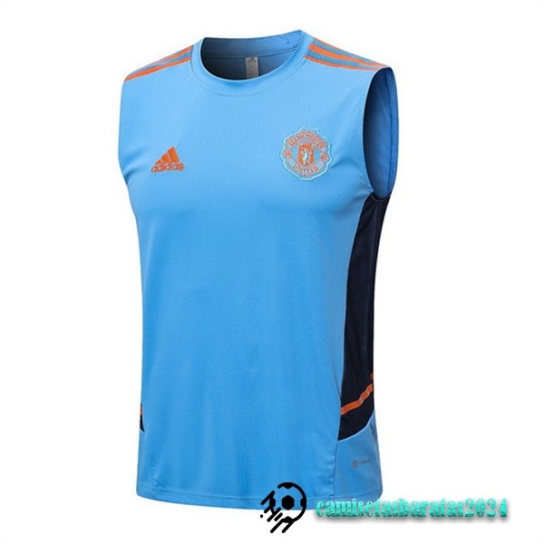 Replicas Entrenamiento Sin Mangas Manchester United 2022 2023 Azul Claro