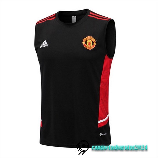 Replicas Entrenamiento Sin Mangas Manchester United 2022 2023 Negro Rojo