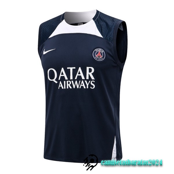 Replicas Entrenamiento Sin Mangas Paris Saint Germain 2022 2023 Azul III Blanco