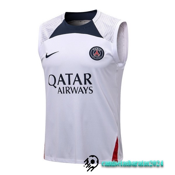 Replicas Entrenamiento Sin Mangas Paris Saint Germain 2022 2023 Blanco I Azul