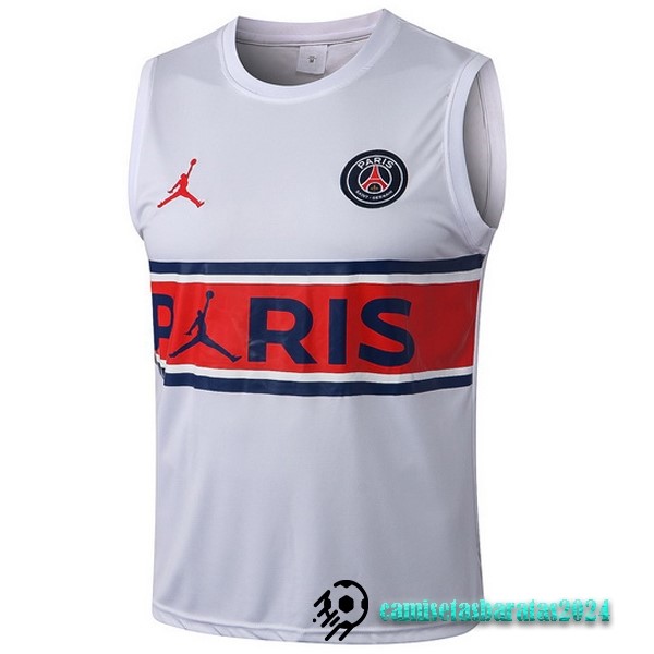 Replicas Entrenamiento Sin Mangas Paris Saint Germain 2022 2023 Blanco I Rojo