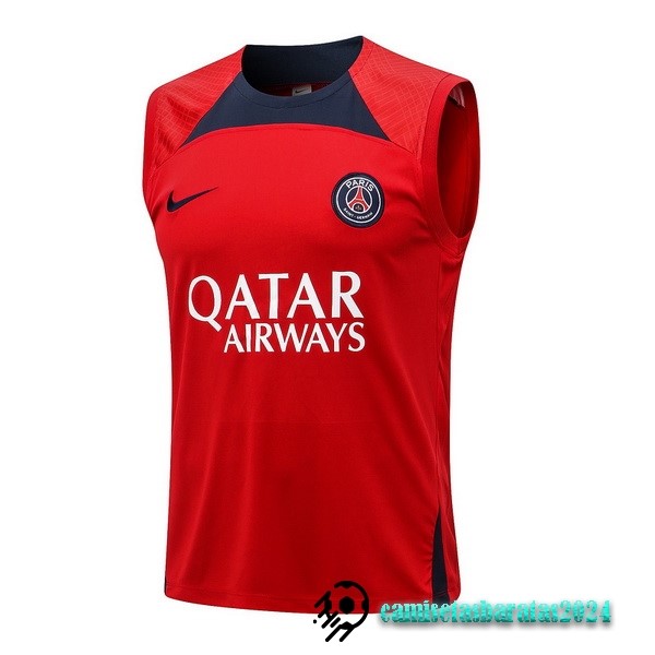 Replicas Entrenamiento Sin Mangas Paris Saint Germain 2022 2023 Rojo