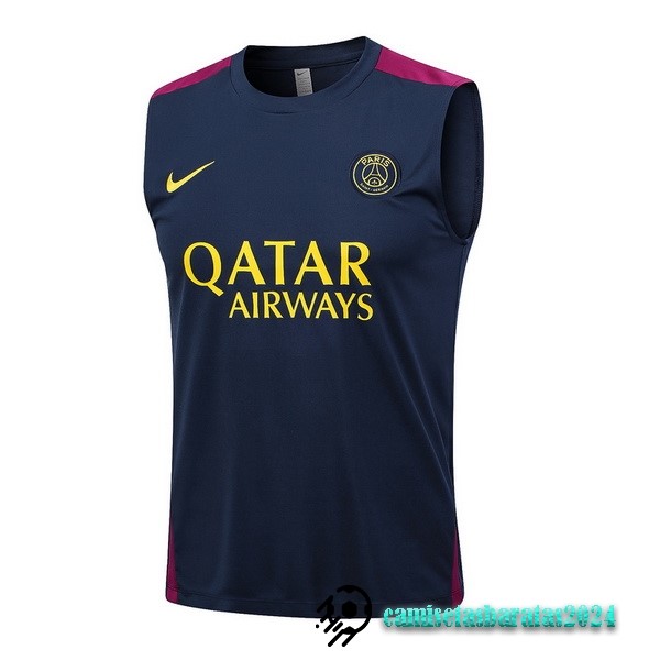 Replicas Entrenamiento Sin Mangas Paris Saint Germain 2023 2024 Azul Marino