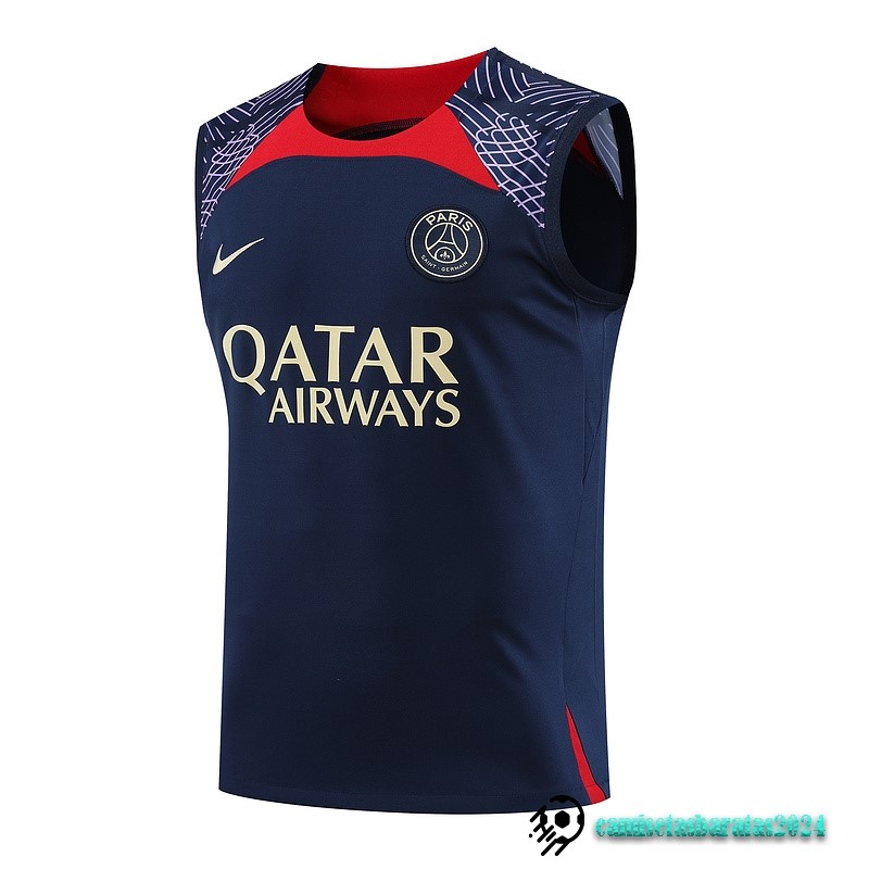 Replicas Entrenamiento Sin Mangas Paris Saint Germain 2023 2024 Azul Rojo Purpura