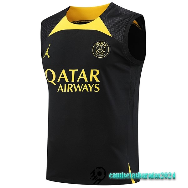 Replicas Entrenamiento Sin Mangas Paris Saint Germain 2023 2024 Negro I Amarillo