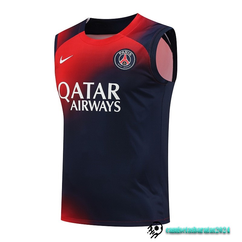 Replicas Entrenamiento Sin Mangas Paris Saint Germain 2023 2024 Rojo Azul