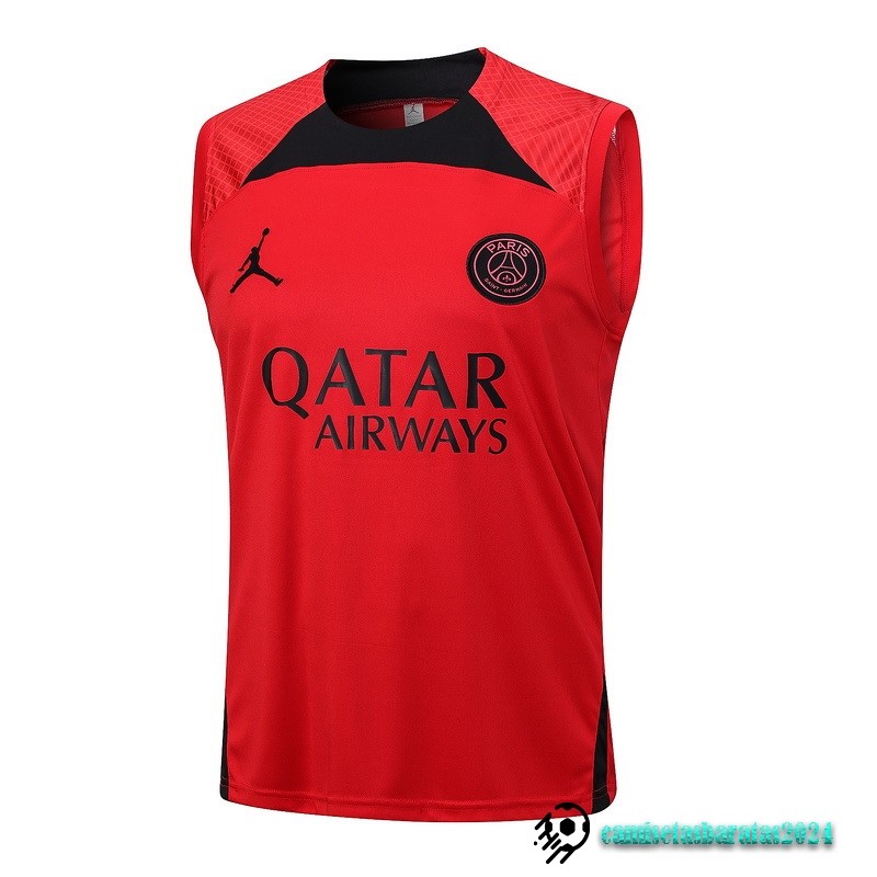 Replicas Entrenamiento Sin Mangas Paris Saint Germain 2023 2024 Rojo Negro