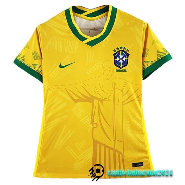Replicas Especial Camiseta Mujer Brasil 2022 Amarillo