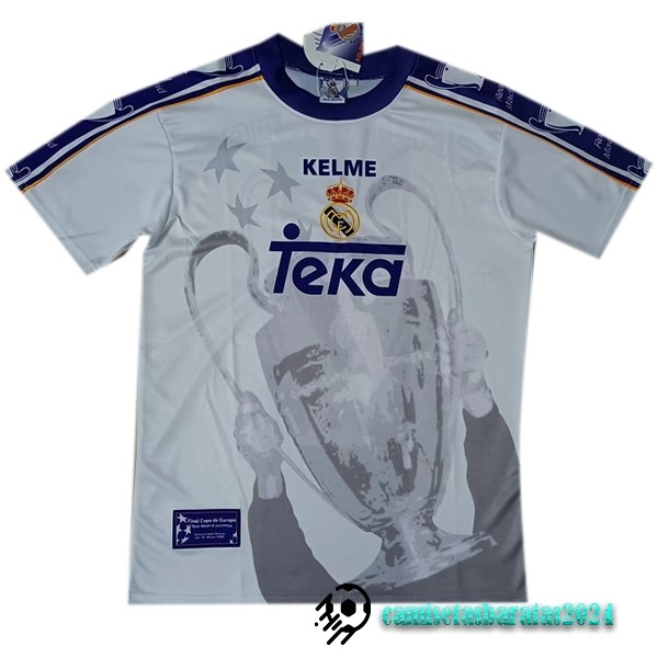 Replicas Especial Camiseta Real Madrid Retro 1997 1998 Blanco