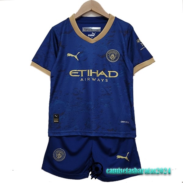 Replicas Especial Conjunto De Niños Manchester City 2022 2023 Azul Marino