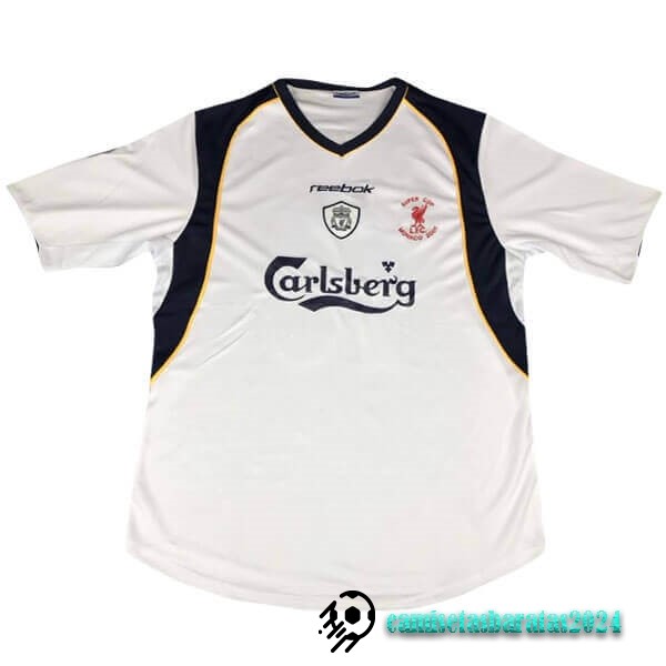 Replicas European Super Cup Casa Camiseta Liverpool Retro 2005 Blanco