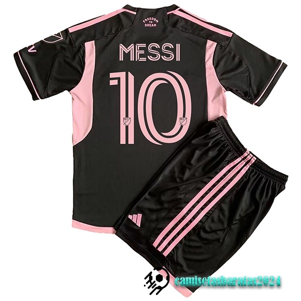 Replicas NO.10 Messi Segunda Conjunto De Niños Inter Miami 2023 2024 Negro