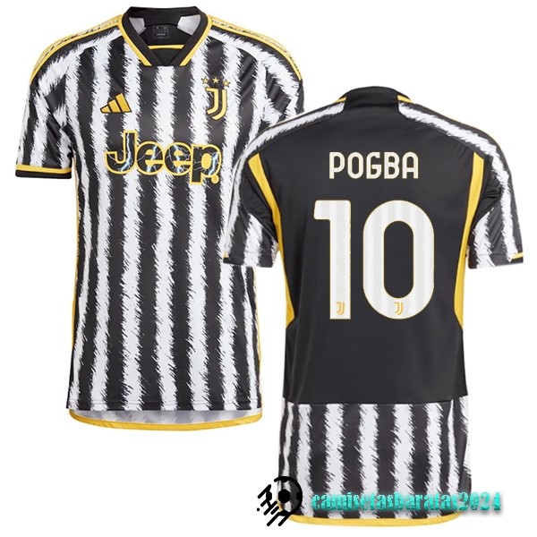 Replicas NO.10 Pogba Tailandia Casa Camiseta Juventus 2023 2024 Amarillo Negro