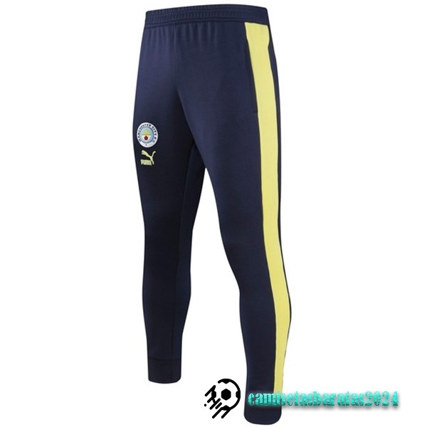 Replicas Pantalones Deportivos Manchester City 2023 2024 Azul Amarillo