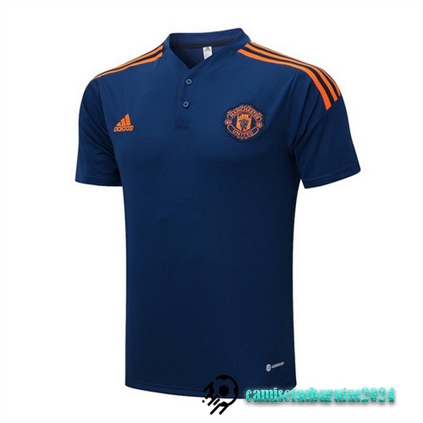 Replicas Polo Manchester United 2022 2023 Azul Naranja