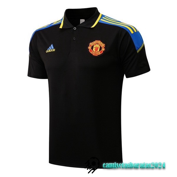 Replicas Polo Manchester United 2022 2023 Negro Amarillo