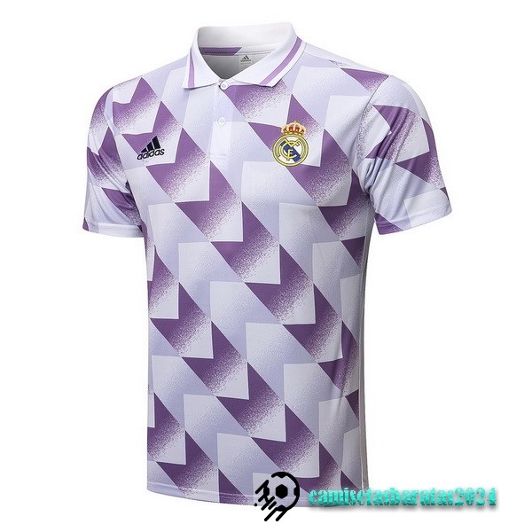 Replicas Polo Real Madrid 2022 2023 Purpura Blanco