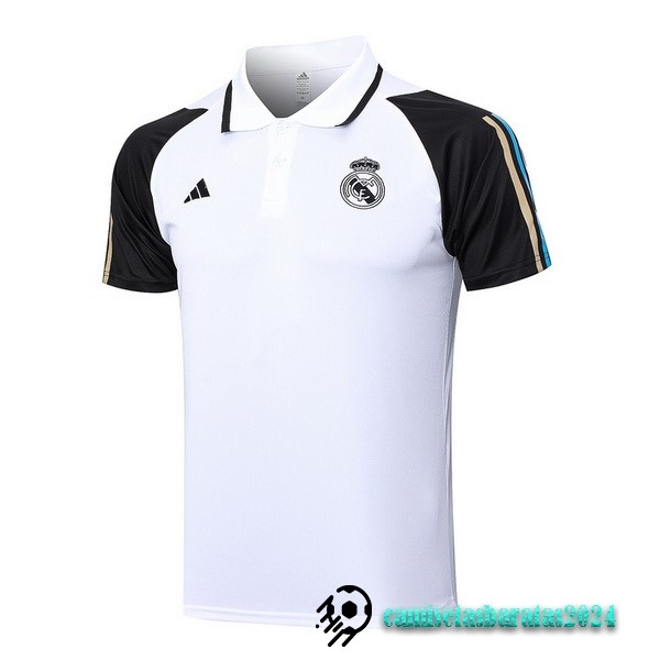 Replicas Polo Real Madrid 2023 2024 Blanco Negro