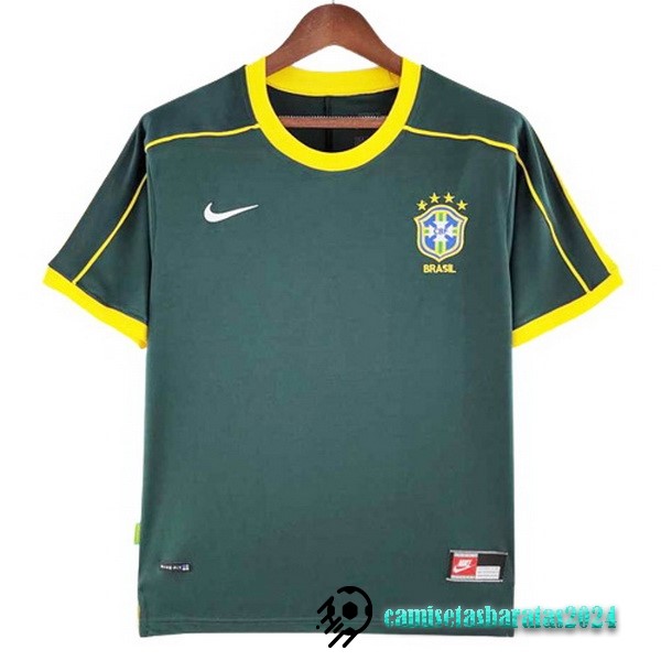 Replicas Portero Camiseta Brasil Retro 1998 Verde