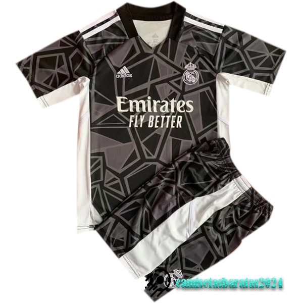 Replicas Portero Conjunto De Niños Real Madrid 2022 2023 Negro