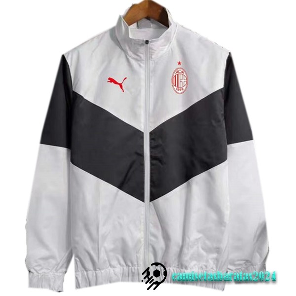 Replicas Rompevientos AC Milan 2023 2024 Blanco Negro