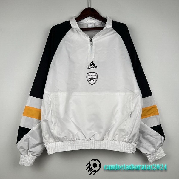 Replicas Rompevientos Arsenal 2023 2024 Blanco II Negro