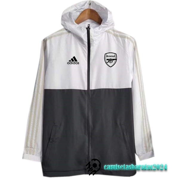 Replicas Rompevientos Arsenal 2023 2024 Blanco Negro