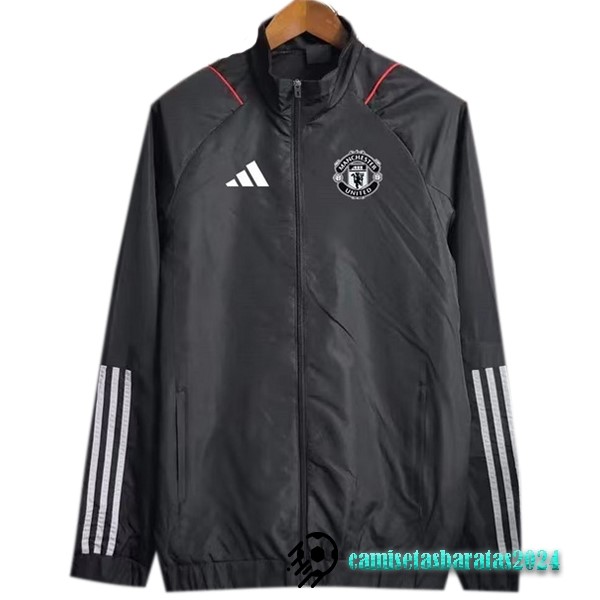 Replicas Rompevientos Manchester United 2023 2024 Negro Blanco