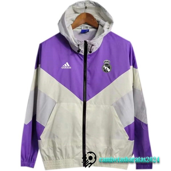 Replicas Rompevientos Real Madrid 2023 2024 Purpura Amarillo Blanco