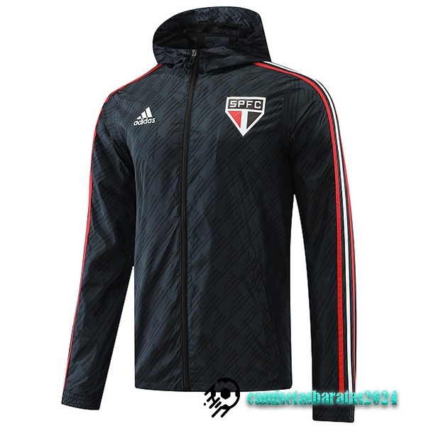 Replicas Rompevientos São Paulo 2022 2023 Negro Rojo